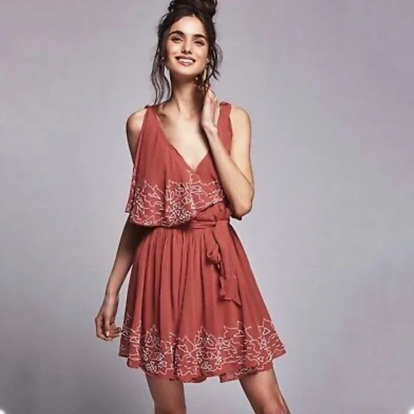 free people beaded mini dress Tropics Beaded Mini Dress